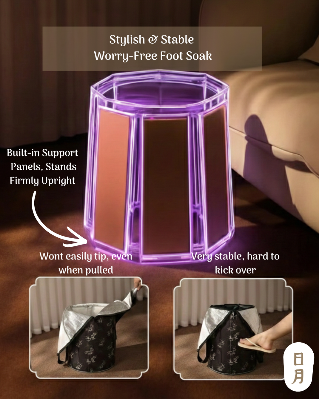 SunMoon® Foldable Knee-high Foot Soak Bucket