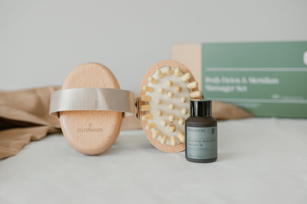 Body Meridian Pressure Brush and Herbal Oil set – sunmooncare