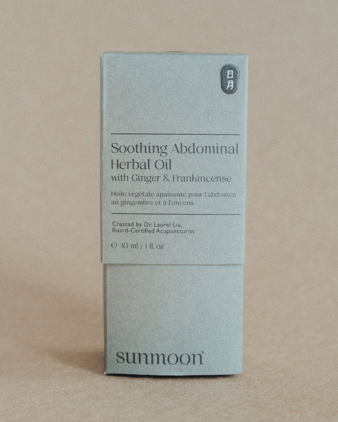 Soothing Abdominal Herbal Oil with Ginger and Frankincense