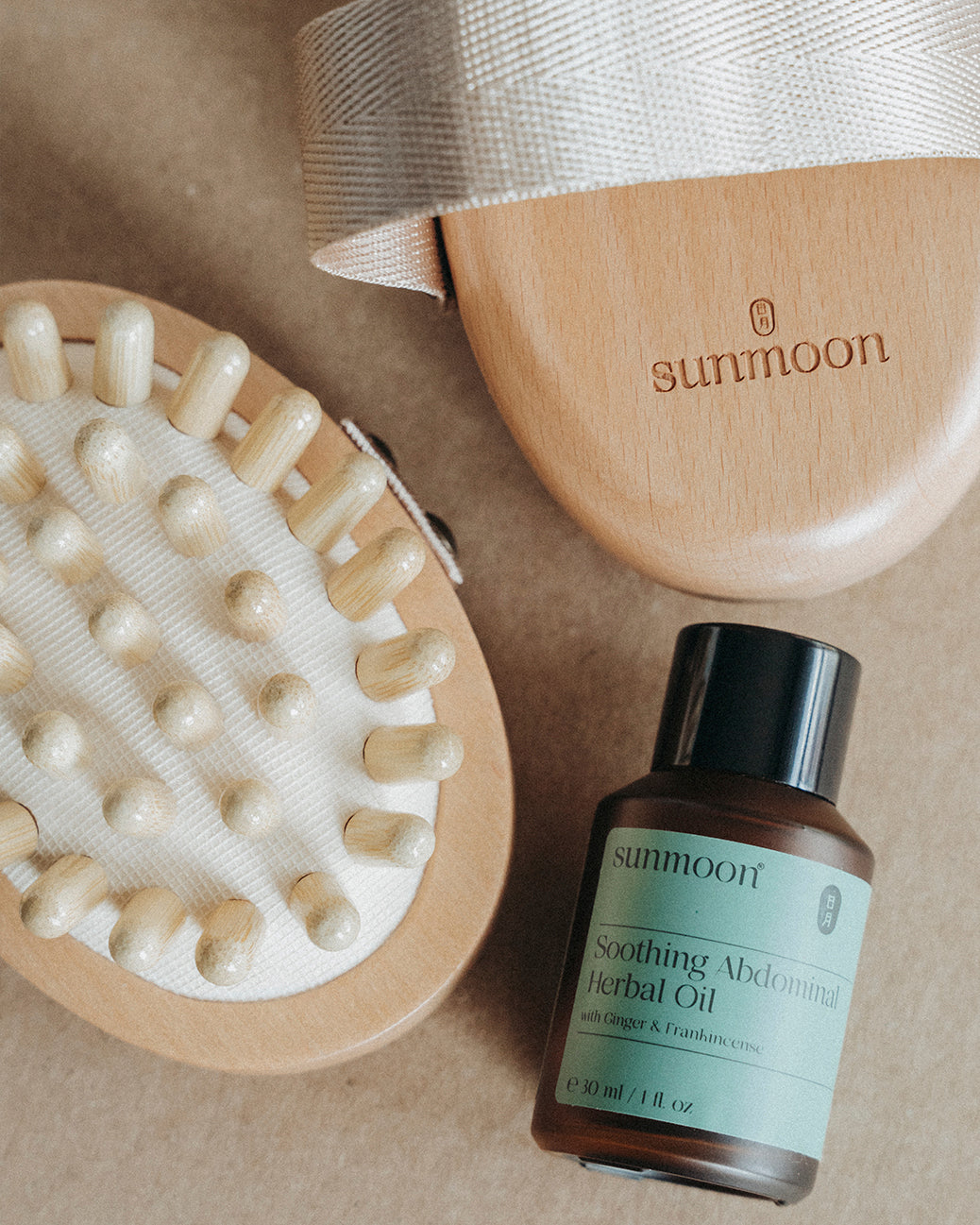 Body Meridian Pressure Brush and Herbal Oil  set